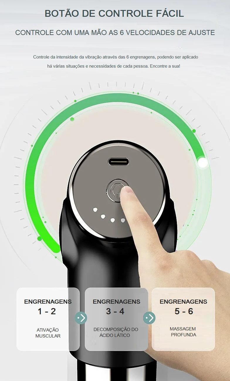 Mini Massageador Portátil para Relaxamento Muscular
