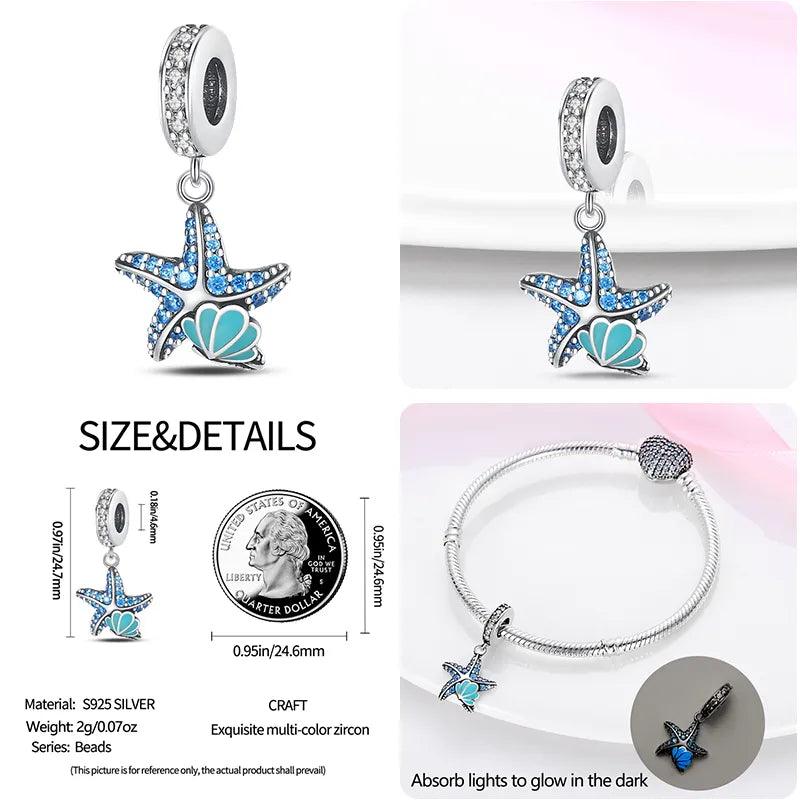 Pingente Berloque Charm em Prata Esterlina - Coleção Oceanos - Merida Shop