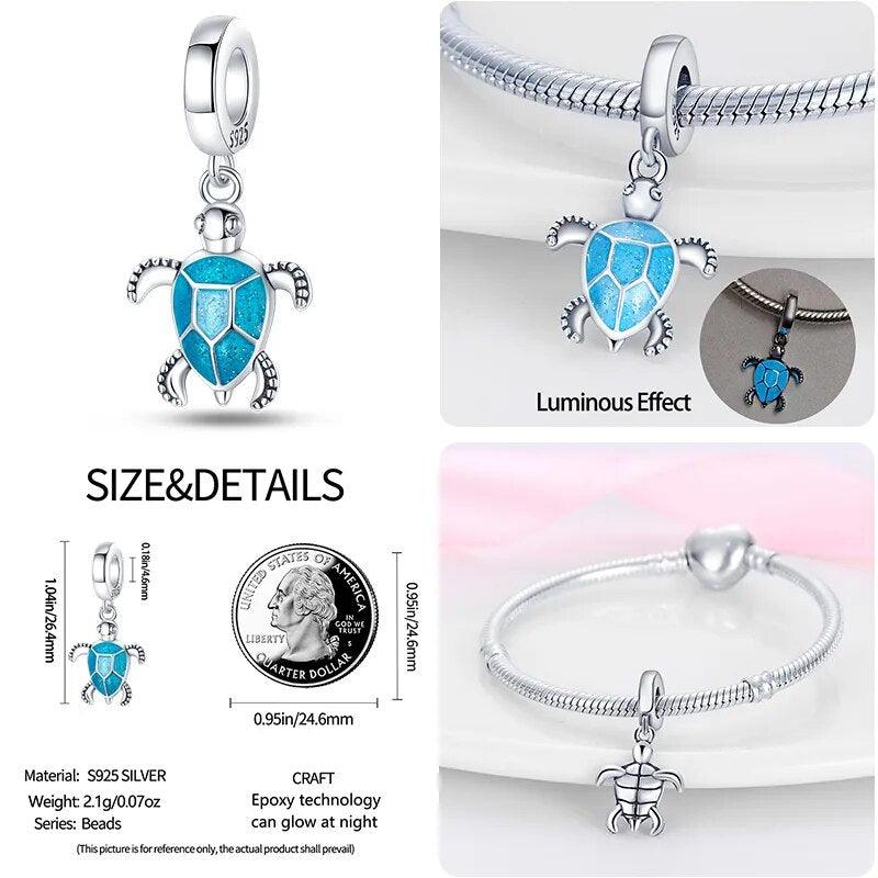 Pingente Berloque Charm em Prata Esterlina - Coleção Oceanos - Merida Shop