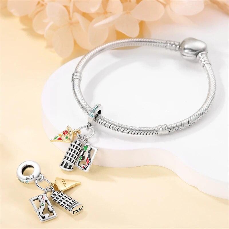 Pingente Berloque Charm em Prata Esterlina - Coleção Atrações Famosas - Merida Shop