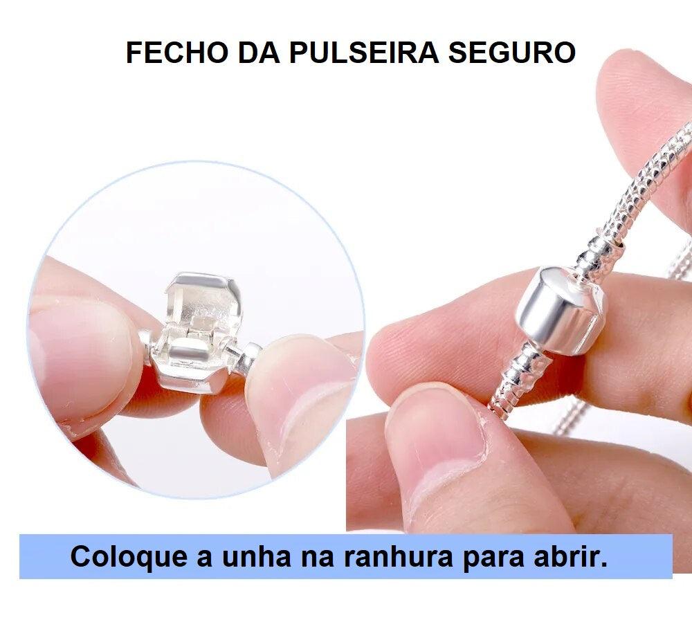 Pulseira Prata para Pingentes 17-21cm - Merida Shop
