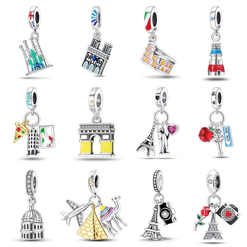 Pingente Berloque Charm em Prata Esterlina - Coleção Atrações Famosas - Merida Shop