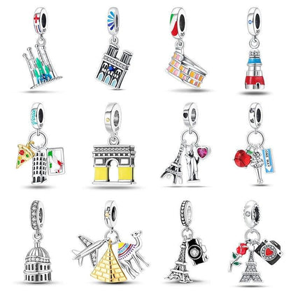 Pingente Berloque Charm em Prata Esterlina - Coleção Atrações Famosas - Merida Shop