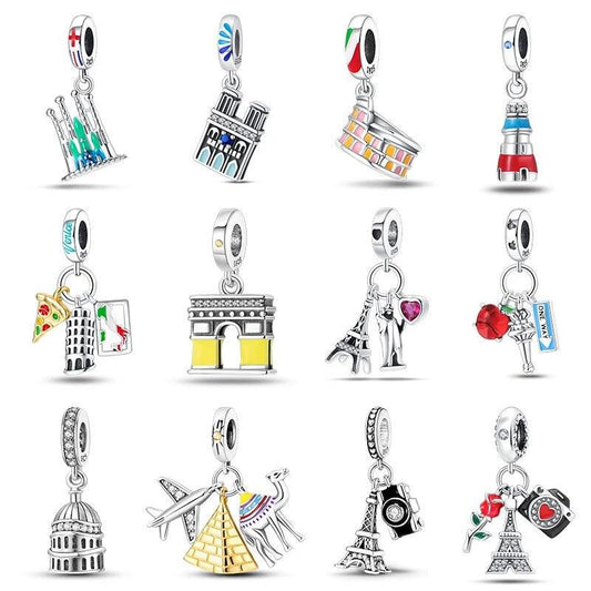 Pingente Berloque Charm em Prata Esterlina - Coleção Atrações Famosas - Merida Shop