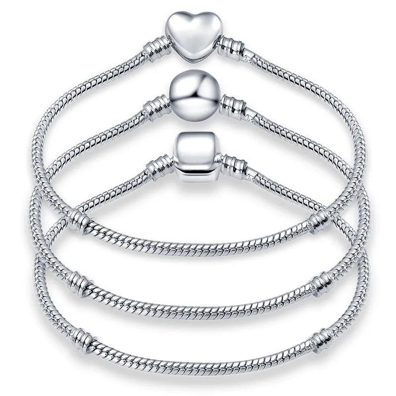 Pulseira Prata para Pingentes 17-21cm - Merida Shop