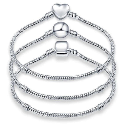 Pulseira Prata para Pingentes 17-21cm - Merida Shop