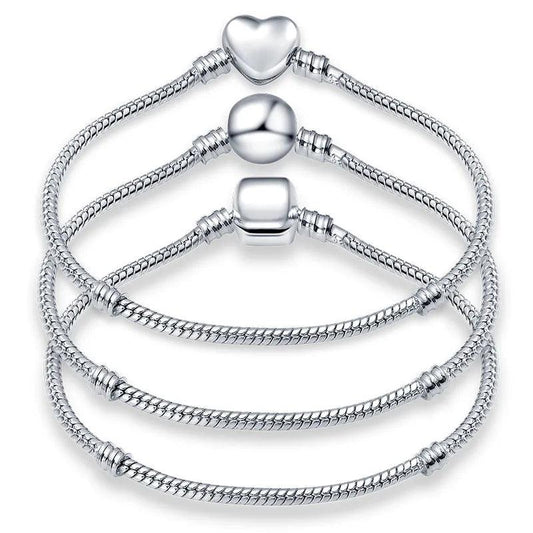 Pulseira Prata para Pingentes 17-21cm - Merida Shop