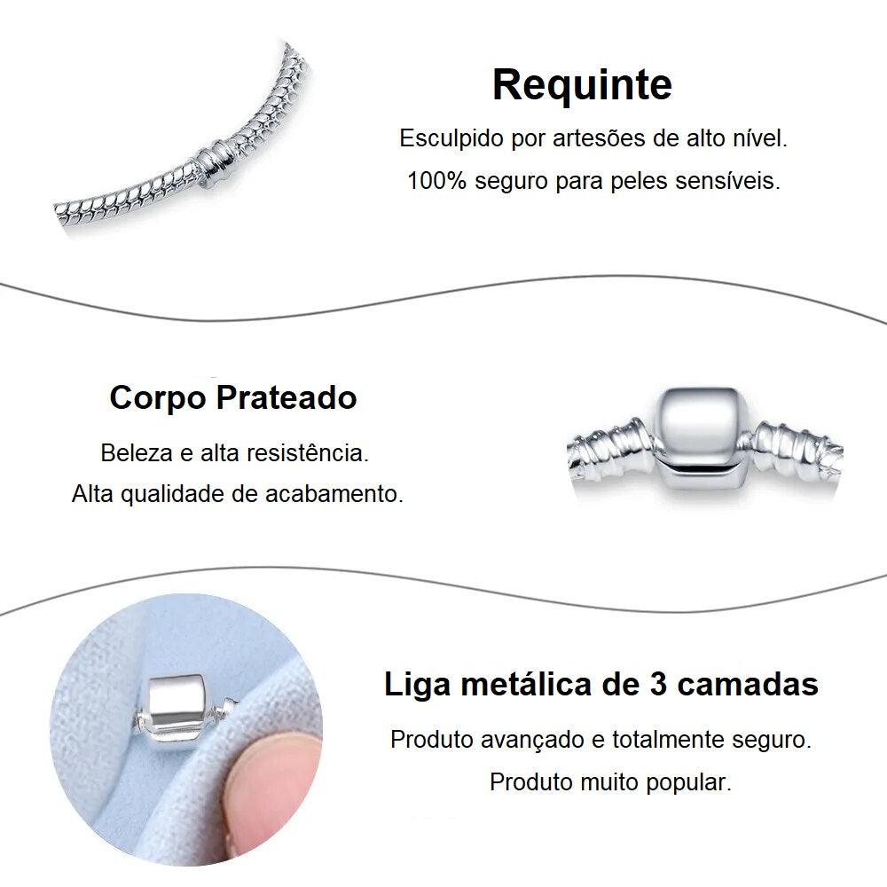 Pulseira Prata para Pingentes 17-21cm - Merida Shop