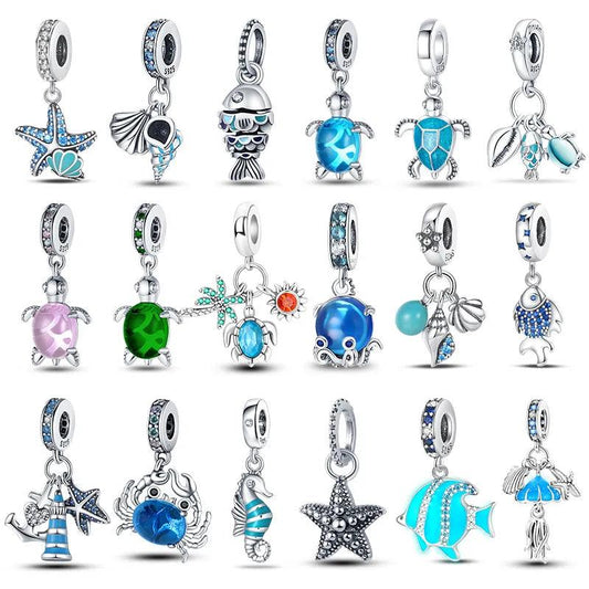 Pingente Berloque Charm em Prata Esterlina - Coleção Oceanos - Merida Shop