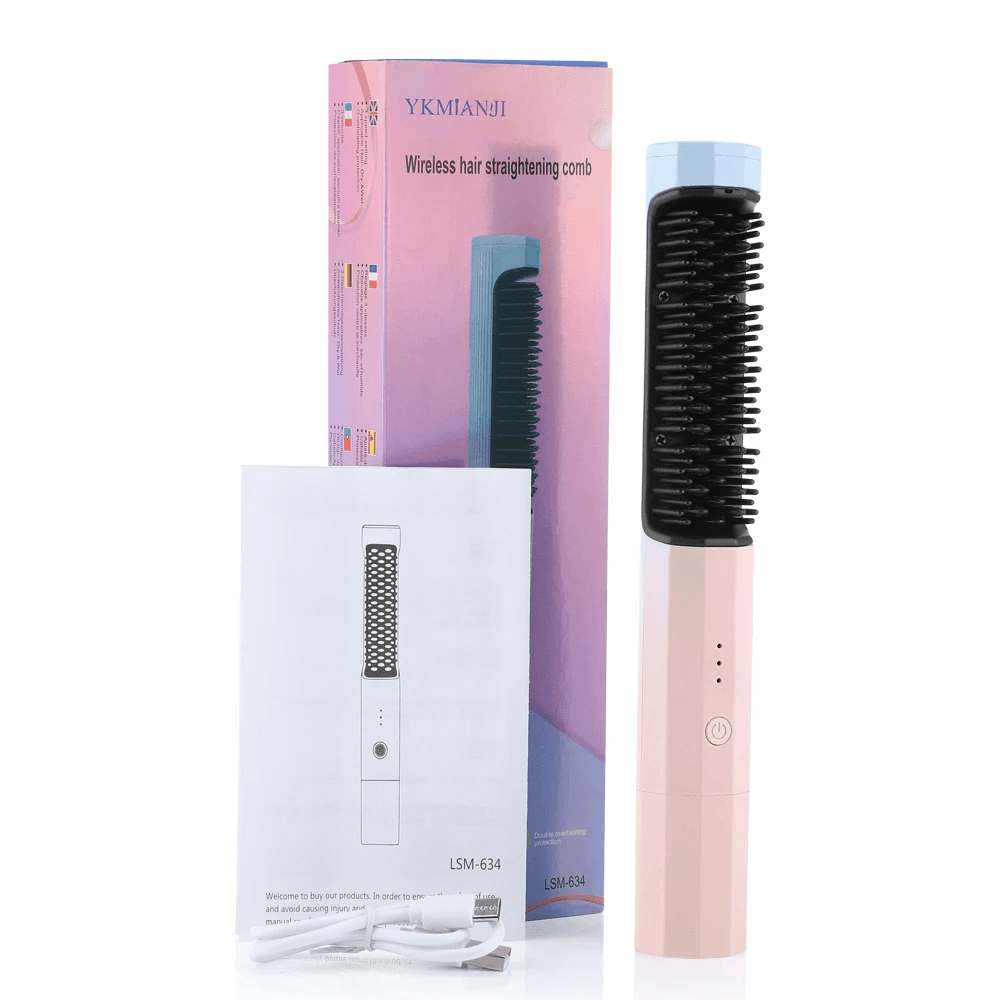 Escova Alisadora 2 em 1 USB Sem Fio - Merida Shop