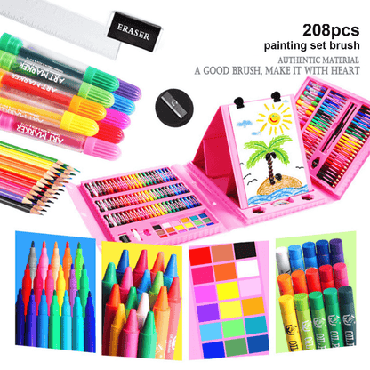 Kit para Desenho e Pintura 208 Peças - Merida Shop
