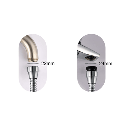 Adaptável a rosca interna (24mm) e rosca externa (22mm)